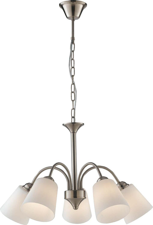 Lampadario 1162 Nikel 5Xe14 60X39Cm Illuminazione/Illuminazione per interni/Lampadari lampade a sospensione e plafoniere/Lampadari Led Mall Home - Napoli, Commerciovirtuoso.it