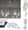 LAMPADARIO 12 PENDENTI LAMPADA RAGNO BIANCO SOFFITTO SOSPENSIONE REGOLABILI PORTALAMPADA E27  Trade Shop italia - Napoli, Commerciovirtuoso.it