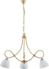 Lampadario-3-Luci-Dallas-Ferro-Battuto-Avorio-Decapè-Vetro-Bianco