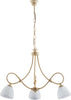 Lampadario-3-Luci-Dallas-Ferro-Battuto-Avorio-Decapè-Vetro-Bianco