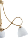 Lampadario-3-Luci-Dallas-Ferro-Battuto-Avorio-Decapè-Vetro-Bianco