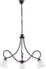 Lampadario-3-Luci-Dallas-Ferro-Battuto-Nero-E-Ruggine-Vetro-Bianco