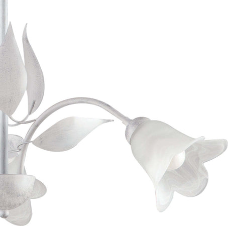 Lampadario-3-Luci-Olga-Ferro-Battuto-E-Vetro-Bianco-E-Argento