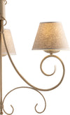 Lampadario-3-Luci-Vienna-Ferro-Avorio-E-Oro-Con-Paralumi-In-Pvc