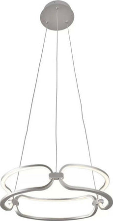 Lampadario a Soffitto Modello Ginevra Di Novecento Luce Led in Alluminio Nikel Satinato 51w 4000 K Diametro 45 X Altezza 120 Cm Casa e cucina/Illuminazione per interni/Lampadari lampade a sospensione e plafoniere/Lampadari Ideart - Valdilana, Commerciovirtuoso.it