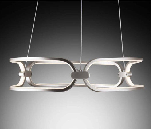 Lampadario a Soffitto Modello Ginevra Di Novecento Luce Led in Alluminio Nikel Satinato 51w 4000 K Diametro 45 X Altezza 120 Cm Casa e cucina/Illuminazione per interni/Lampadari lampade a sospensione e plafoniere/Lampadari Ideart - Valdilana, Commerciovirtuoso.it