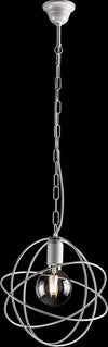 Lampadario-a-Sospensione-1-Luce-Sfera-Ferro-Bianco-e-Argento-Serie-Williams