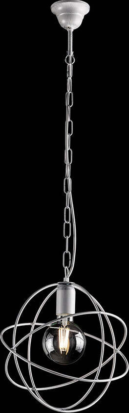 Lampadario-a-Sospensione-1-Luce-Sfera-Ferro-Bianco-e-Argento-Serie-Williams