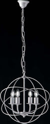 Lampadario-a-Sospensione-4-Luci-Sfera-Ferro-Bianco-e-Argento-Serie-Williams