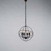 Lampadario-a-Sospensione-4-Luci-Sfera-Ferro-Nero-e-Oro-Serie-Williams