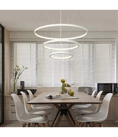 Lampadario A Sospensione 51 W Led Forma Pianeta Bianco 3 Colorazione Luce A64-3c
