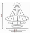 Lampadario A Sospensione 51 W Led Forma Pianeta Bianco 3 Colorazione Luce A64-3c