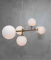 Lampadario-A-Sospensione-6-Sfere-Sfera-In-Vetro-Bianco-Attacco-G9-Moderno-Universo