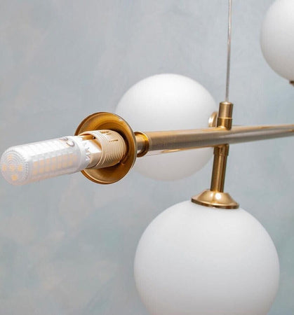 Lampadario-A-Sospensione-6-Sfere-Sfera-In-Vetro-Bianco-Attacco-G9-Moderno-Universo