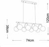 Lampadario A Sospensione 8 Sfere In Vetro Ambra Lampada Metallo Attacco G9 A04-8 Casa, arredamento e bricolage > Illuminazione da interno > Lampadari Trade Shop italia - Napoli, Commerciovirtuoso.it