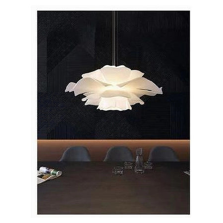 Lampadario A Sospensione A Forma Di Fiore Petali Bianco Luce Attacco E27 Ip20 71607