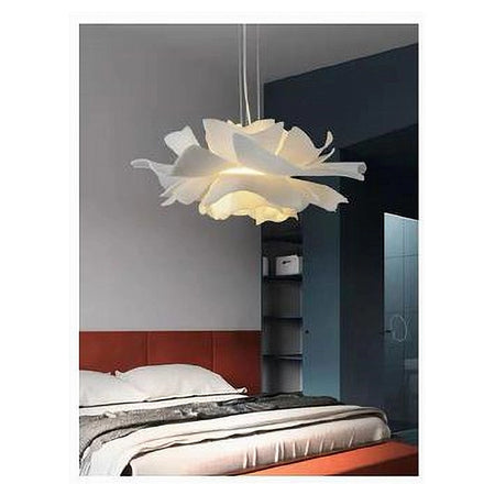 Lampadario A Sospensione A Forma Di Fiore Petali Bianco Luce Attacco E27 Ip20 71607
