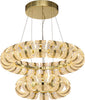 Lampadario-A-Sospensione-Classico-Retrò-Acrilico-Metallo-Oro-Lucido-Led-159W