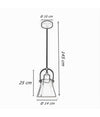 Lampadario A Sospensione Con Paralume In Vetro Lampada Moderna Attacco E27 Lp-90