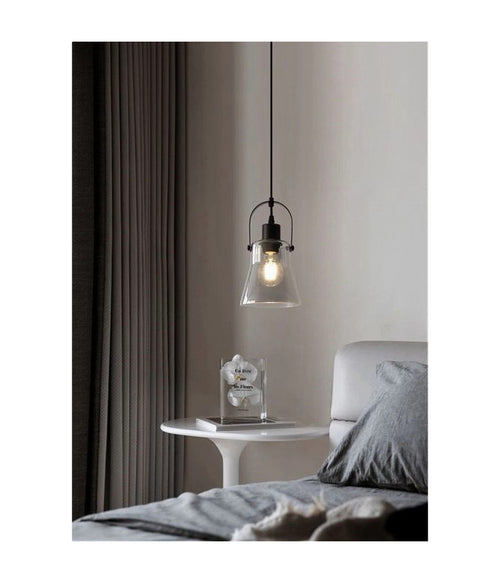 Lampadario A Sospensione Con Paralume In Vetro Lampada Moderna Attacco E27 Lp-90