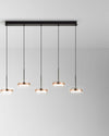 Lampadario-A-Sospensione-Contemporaneo-Aere-Alluminio-Oro-5-Led-Integrato-14W