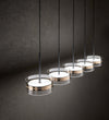 Lampadario-A-Sospensione-Contemporaneo-Aere-Alluminio-Oro-5-Led-Integrato-14W
