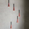 Lampadario-A-Sospensione-Contemporaneo-Cone-Alluminio-Oro-5-Led-Integrato-7W