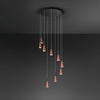 Lampadario-A-Sospensione-Contemporaneo-Cone-Alluminio-Oro-9-Led-Integrato-7W