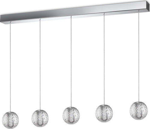 Lampadario-A-Sospensione-Contemporaneo-Diamond-Metallo-Cromo-Led-27W-3000K-Ip20