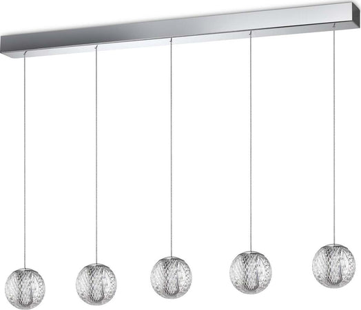 Lampadario-A-Sospensione-Contemporaneo-Diamond-Metallo-Cromo-Led-27W-3000K-Ip20