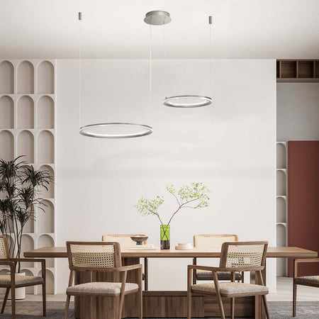 Lampadario-A-Sospensione-Contemporaneo-Edge-Alluminio-Grigio-Led-Integrato-99W