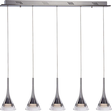 Lampadario-A-Sospensione-Contemporaneo-Gioiello-Metallo-Cromo-E-Vetro-Led-30W