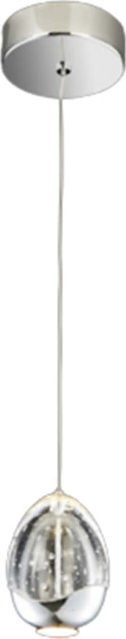Lampadario-A-Sospensione-Contemporaneo-Golden-Egg-Cromo-Vetro-Pulegoso-Led-4,8W
