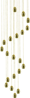 Lampadario-A-Sospensione-Contemporaneo-Golden-Egg-Oro-Vetro-Pulegoso-Led-96W