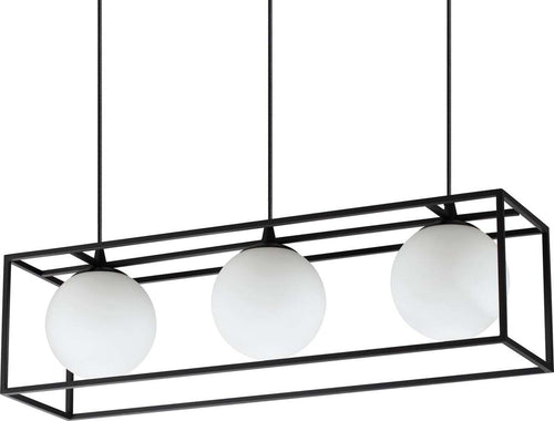 Lampadario-A-Sospensione-Contemporaneo-Lingotto-Metallo-Nero-E14-28W-Ip20