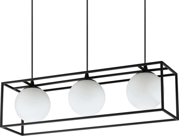 Lampadario-A-Sospensione-Contemporaneo-Lingotto-Metallo-Nero-E14-28W-Ip20