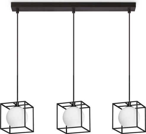 Lampadario-A-Sospensione-Contemporaneo-Lingotto-Metallo-Nero-G9-4W-3000K-Ip20