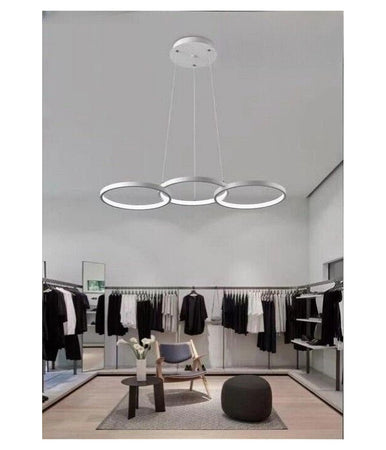 Lampadario A Sospensione Da Soffitto 3 Anelli Tre Tonalità Di Colore 40w B63-b3c