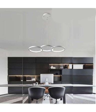 Lampadario A Sospensione Da Soffitto 3 Anelli Tre Tonalità Di Colore 40w B63-b3c