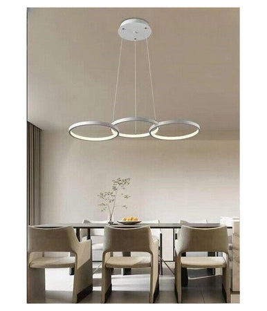 Lampadario A Sospensione Da Soffitto 3 Anelli Tre Tonalità Di Colore 40w B63-b3c