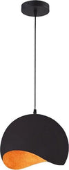 Lampadario-A-Sospensione-Forma-Guscio-D'uovo-Portalampada-E27-Metallo-Nero
