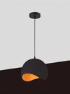 Lampadario-A-Sospensione-Forma-Guscio-D'uovo-Portalampada-E27-Metallo-Nero
