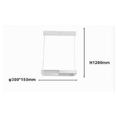 Lampadario A Sospensione Led 18w Rettangolare Bianco Cristallo Telecomando 32002