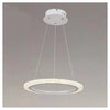 Lampadario A Sospensione Led 24 W Cerchio Anello Effetto Cristallo Bianco 31890