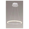 Lampadario A Sospensione Led 24 W Cerchio Anello Effetto Cristallo Bianco 31890