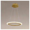 Lampadario A Sospensione Led 24 Watt Cerchio Anello Effetto Cristallo Oro 31913