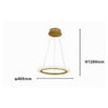 Lampadario A Sospensione Led 24 Watt Cerchio Anello Effetto Cristallo Oro 31913