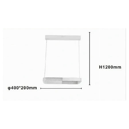 Lampadario A Sospensione Led 24w Rettangolare Bianco Cristallo Con Telecomando 32033