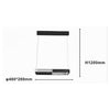 Lampadario A Sospensione Led 24w Rettangolare Nero Cristallo Con Telecomando 32040