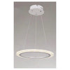 Lampadario A Sospensione Led 36 W Cerchio Anello Bianco Effetto Cristallo 31920